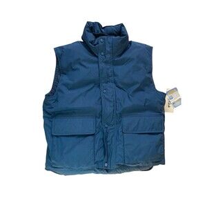Cabela's Mens Premier Northern Goose Down Puffer Vest Size L Blue 550 Outdoors